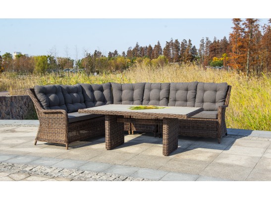 "Бергамо" плетеный обеденный стол, цвет коричневый в Ростове-на-Дону "Бергамо" плетеный обеденный стол, цвет коричневый в Ростове-на-Дону