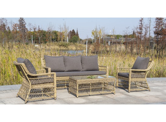 "Гранд Латте" кресло из искусственного ротанга, цвет соломенный в Ростове-на-Дону