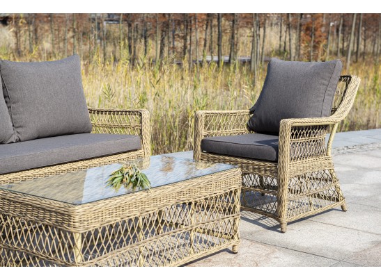 "Гранд Латте" кресло из искусственного ротанга, цвет соломенный в Ростове-на-Дону