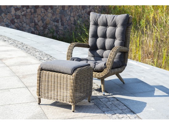 "Толедо" пуф плетеный, цвет соломенный в Ростове-на-Дону