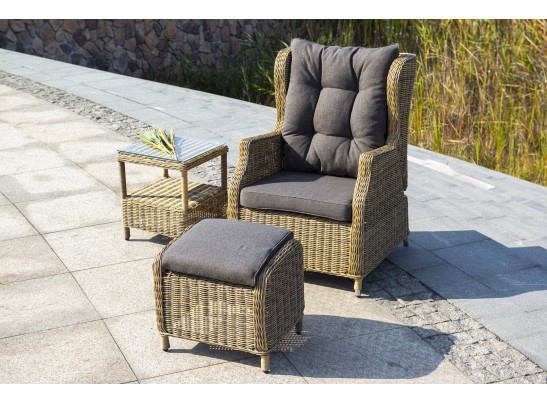 "Форио" кресло раскладное плетеное, цвет соломенный в Ростове-на-Дону