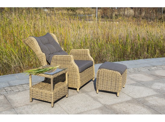 "Форио" кресло раскладное плетеное, цвет соломенный в Ростове-на-Дону