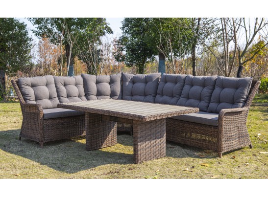 "Бергамо" плетеный обеденный стол, цвет коричневый в Ростове-на-Дону "Бергамо" плетеный обеденный стол, цвет коричневый в Ростове-на-Дону