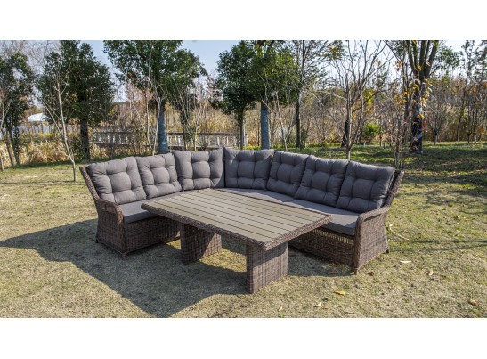 "Бергамо" плетеный обеденный стол, цвет коричневый в Ростове-на-Дону "Бергамо" плетеный обеденный стол, цвет коричневый в Ростове-на-Дону