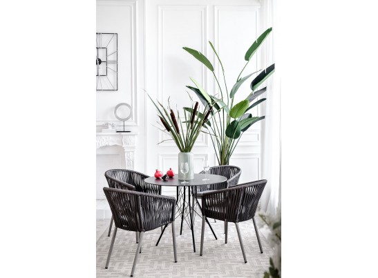 "Конте" интерьерный стол из HPL круглый Ø90см, цвет "серый гранит" в Ростове-на-Дону