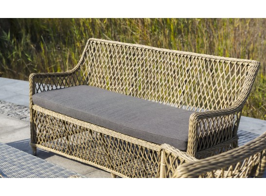 "Латте" диван двухместный из искусственного ротанга, цвет соломенный в Ростове-на-Дону