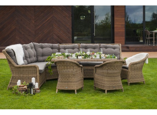 "Базелла" обеденная группа из искусственного ротанга, цвет соломенный в Ростове-на-Дону