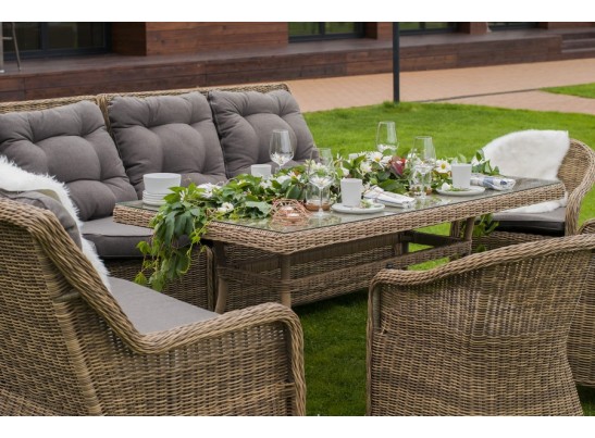 "Базелла" обеденная группа из искусственного ротанга, цвет коричневый в Ростове-на-Дону