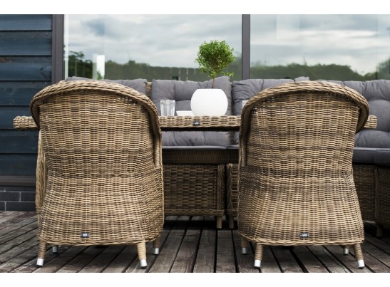 "Бергамо" обеденная группа угловая из искусственного ротанга, цвет коричневый в Ростове-на-Дону