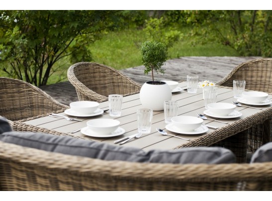 "Бергамо" обеденная группа угловая из искусственного ротанга, цвет соломенный в Ростове-на-Дону