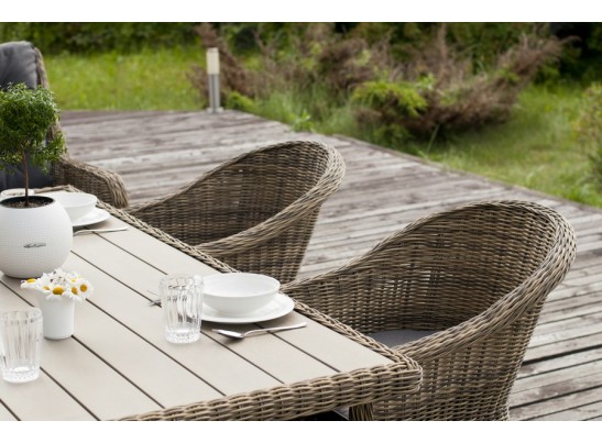 "Бергамо" обеденная группа угловая из искусственного ротанга, цвет коричневый в Ростове-на-Дону