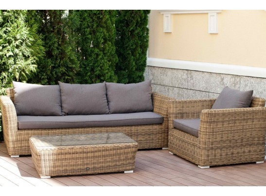 "Капучино" кресло из искусственного ротанга, цвет соломенный в Ростове-на-Дону