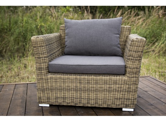 "Капучино" кресло из искусственного ротанга, цвет соломенный в Ростове-на-Дону