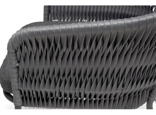 "Диего" обеденная группа на 4 персоны со стульями "Бордо" плетения колос, столешница "серый гранит" в Ростове-на-Дону