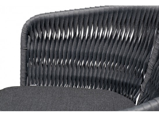 "Диего" обеденная группа на 4 персоны со стульями "Бордо" плетения колос, столешница "серый гранит" в Ростове-на-Дону