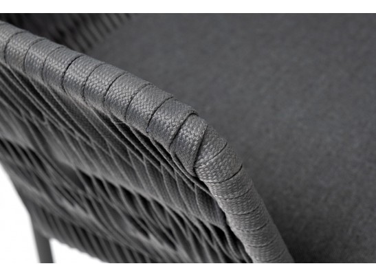 "Диего" обеденная группа на 4 персоны со стульями "Бордо" плетения колос, столешница "серый гранит" в Ростове-на-Дону