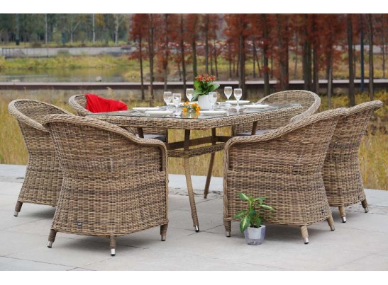 "Эспрессо" обеденная группа плетеная, цвет соломенный в Ростове-на-Дону