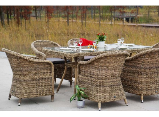 "Эспрессо" обеденная группа плетеная, цвет соломенный в Ростове-на-Дону