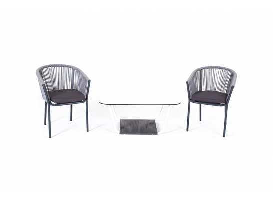 "Марсель" кофейный набор плетеный, цвет светло-серый в Ростове-на-Дону