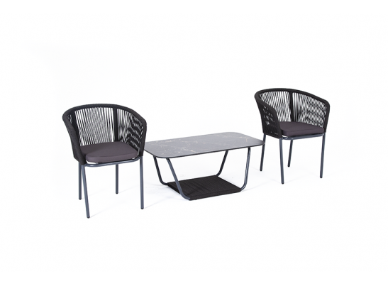 "Марсель" кофейный набор плетеный, цвет темно-серый в Ростове-на-Дону