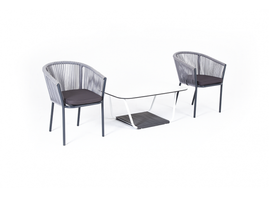 "Марсель" кофейный набор плетеный, цвет светло-серый в Ростове-на-Дону