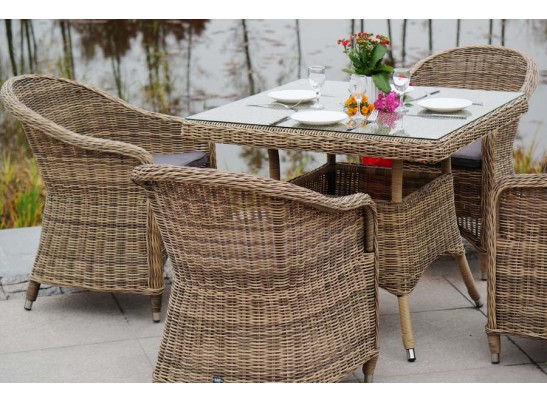 "Фредо" обеденная группа из искусственного ротанга, цвет соломенный в Ростове-на-Дону