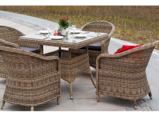 "Фредо" обеденная группа из искусственного ротанга, цвет соломенный в Ростове-на-Дону