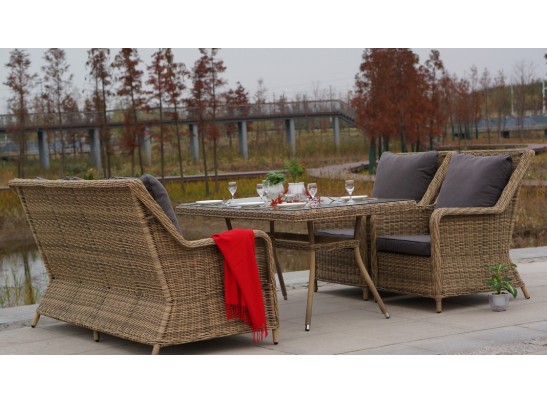 "Гляссе" кресло плетеное из искусственного ротанга, цвет соломенный в Ростове-на-Дону