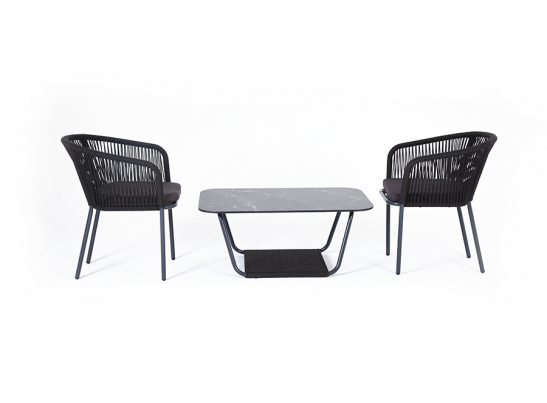 "Марсель" кофейный набор плетеный, цвет темно-серый в Ростове-на-Дону