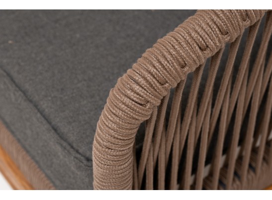 "Канны" лаунж-зона 4-местная из роупа со столиком "Канны" (серый гранит), основание дуб, роуп коричневый в Ростове-на-Дону "Канны" лаунж-зона 4-местная из роупа со столиком "Канны" (серый гранит), основание дуб, роуп коричневый в Ростове-на-Дону