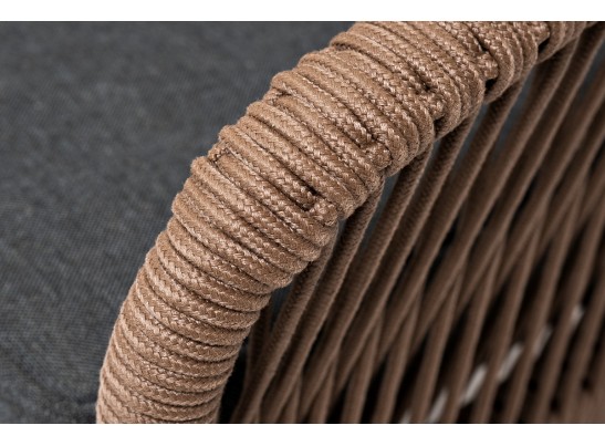 "Канны" лаунж-зона 4-местная из роупа со столом "Верона" (серый гранит), каркас алюминиевый коричневый, роуп коричневый в Ростове-на-Дону "Канны" лаунж-зона 4-местная из роупа со столом "Верона" (серый гранит), каркас алюминиевый коричневый, роуп коричневый в Ростове-на-Дону