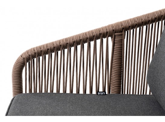 "Канны" лаунж-зона 4-местная из роупа со столом "Верона" (серый гранит), каркас алюминиевый коричневый, роуп коричневый в Ростове-на-Дону "Канны" лаунж-зона 4-местная из роупа со столом "Верона" (серый гранит), каркас алюминиевый коричневый, роуп коричневый в Ростове-на-Дону