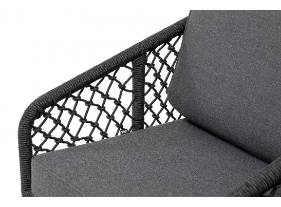 "Канны" лаунж-зона 4-местная из роупа узелкового плетения, каркас алюминий, роуп темно-серый в Ростове-на-Дону "Канны" лаунж-зона 4-местная из роупа узелкового плетения, каркас алюминий, роуп темно-серый в Ростове-на-Дону