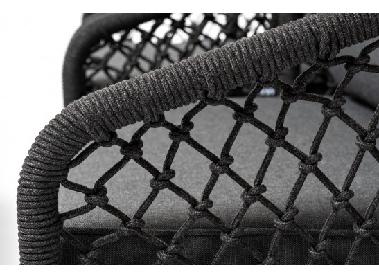 "Канны" лаунж-зона 4-местная из роупа узелкового плетения, каркас алюминий, роуп темно-серый в Ростове-на-Дону "Канны" лаунж-зона 4-местная из роупа узелкового плетения, каркас алюминий, роуп темно-серый в Ростове-на-Дону