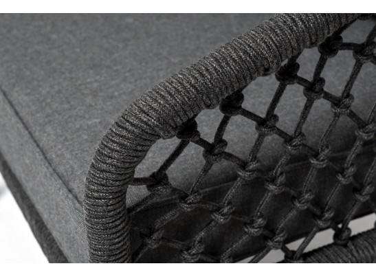 "Канны" лаунж-зона 4-местная из роупа узелкового плетения, каркас алюминий, роуп темно-серый в Ростове-на-Дону "Канны" лаунж-зона 4-местная из роупа узелкового плетения, каркас алюминий, роуп темно-серый в Ростове-на-Дону