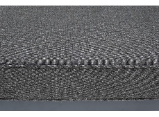 "Канны" угловой модуль плетеный из роупа, каркас алюминий темно-серый (RAL7024) муар, роуп темно-серый круглый, ткань темно-серая 027 в Ростове-на-Дону