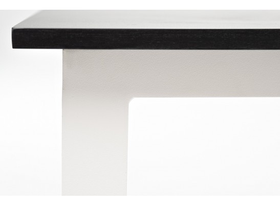 "Канны" журнальный столик из HPL 90х60, H40, каркас белый, цвет столешницы "дуб" в Ростове-на-Дону