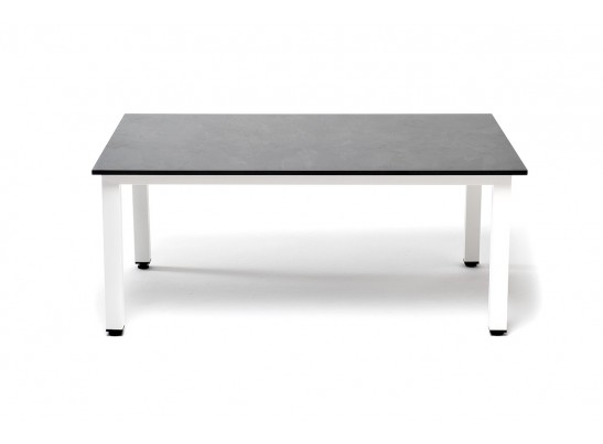 "Канны" журнальный столик из HPL 90х60, H40, каркас белый, цвет столешницы "серый гранит" в Ростове-на-Дону