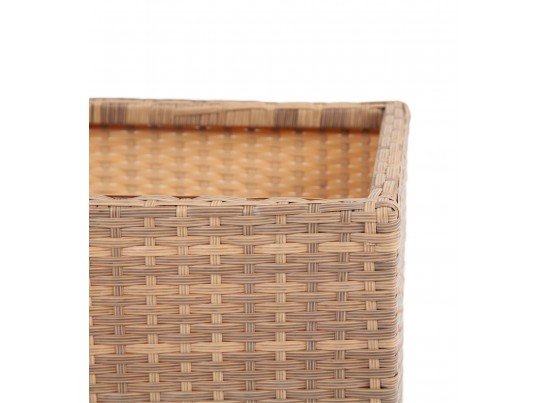 "Лунго" кашпо для цветов большое плетеное из искусственного ротанга, цвет соломенный в Ростове-на-Дону