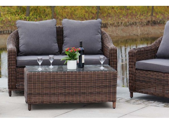 "Кон Панна" лаунж-зона из искусственного ротанга, цвет коричневый в Ростове-на-Дону