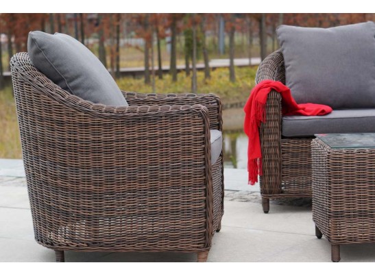 "Кон Панна" лаунж-зона из искусственного ротанга, цвет коричневый в Ростове-на-Дону