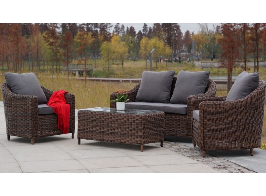 "Кон Панна" диван из искусственного ротанга двухместный, цвет коричневый в Ростове-на-Дону