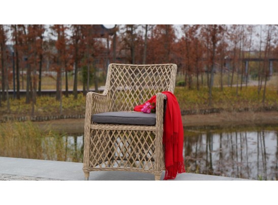 "Латте" плетеное кресло из искусственного ротанга, цвет соломенный в Ростове-на-Дону