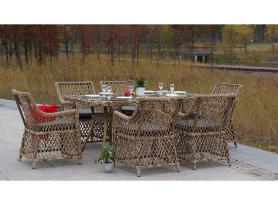 "Латте" плетеное кресло из искусственного ротанга, цвет соломенный в Ростове-на-Дону