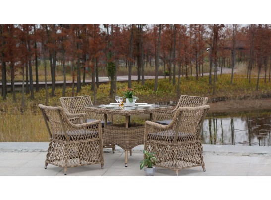 "Латте" плетеное кресло из искусственного ротанга, цвет соломенный в Ростове-на-Дону