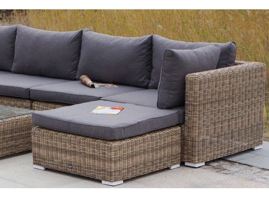 "Лунго" трансформирующаяся лаунж-зона из искусственного ротанга, цвет соломенный в Ростове-на-Дону