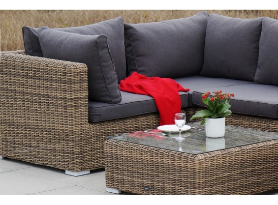 "Лунго" трансформирующийся диван из искусственного ротанга, цвет соломенный в Ростове-на-Дону