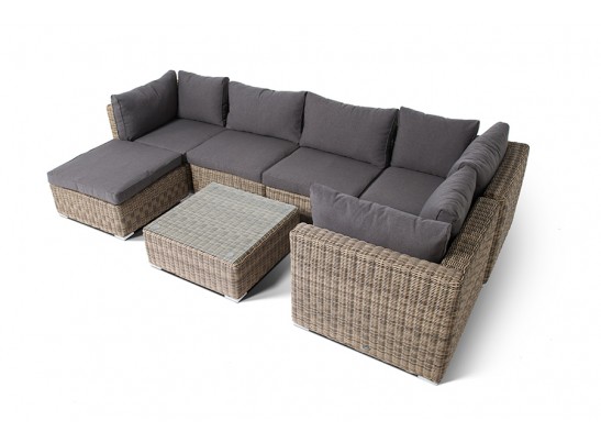 "Лунго" модуль диванный прямой с подушками, цвет соломенный в Ростове-на-Дону