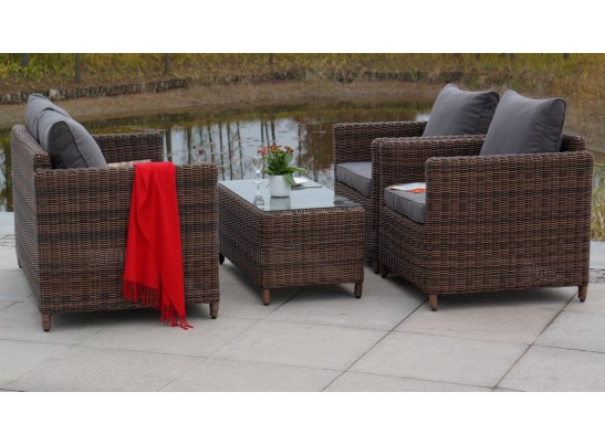 "Кон Панна" столик журнальный из искусственного ротанга, цвет коричневый в Ростове-на-Дону