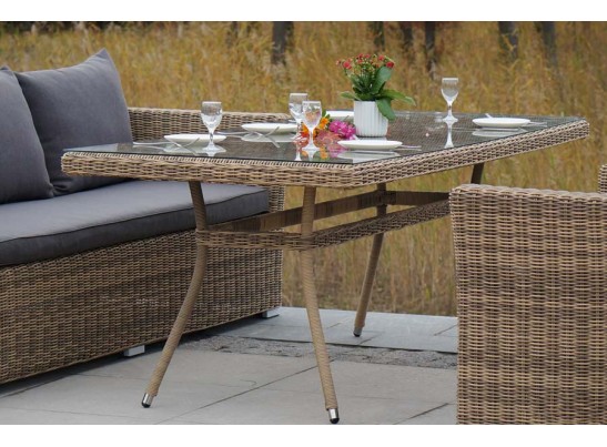 "Моккачино" обеденная группа из искусственного ротанга, цвет соломенный в Ростове-на-Дону